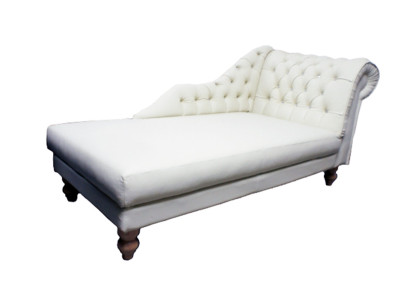 LUTON II Chesterfield Chaise Longues Chaise Lounger Sofa Ottoman Leather Textile